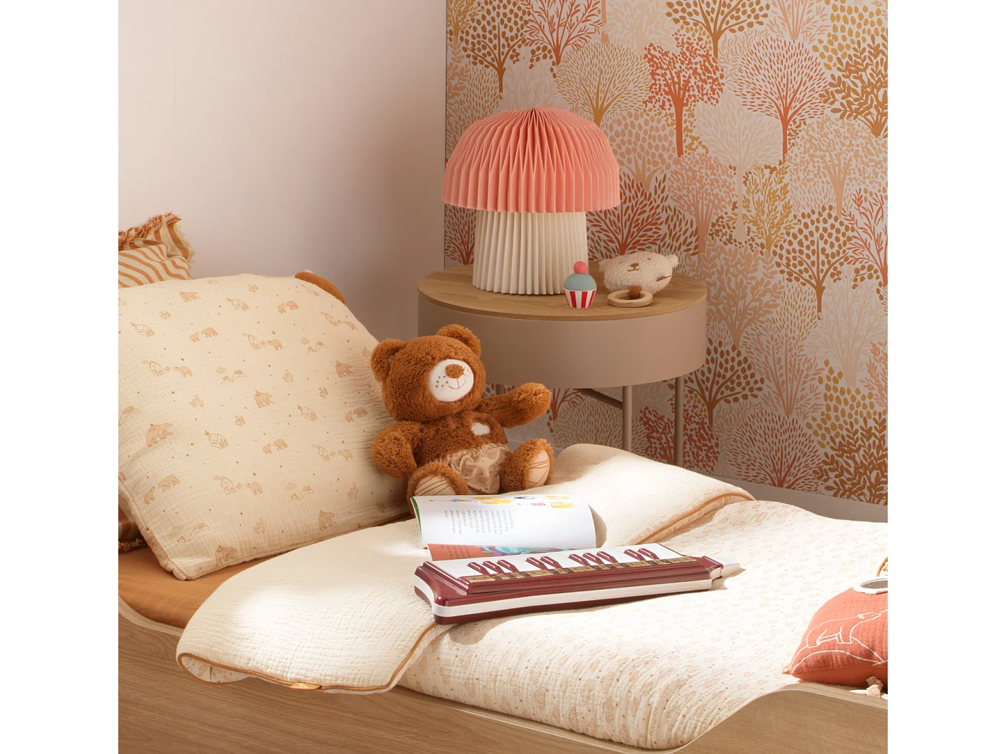 Peluche ours marron avec détails brodés ORSINO - Sauthon