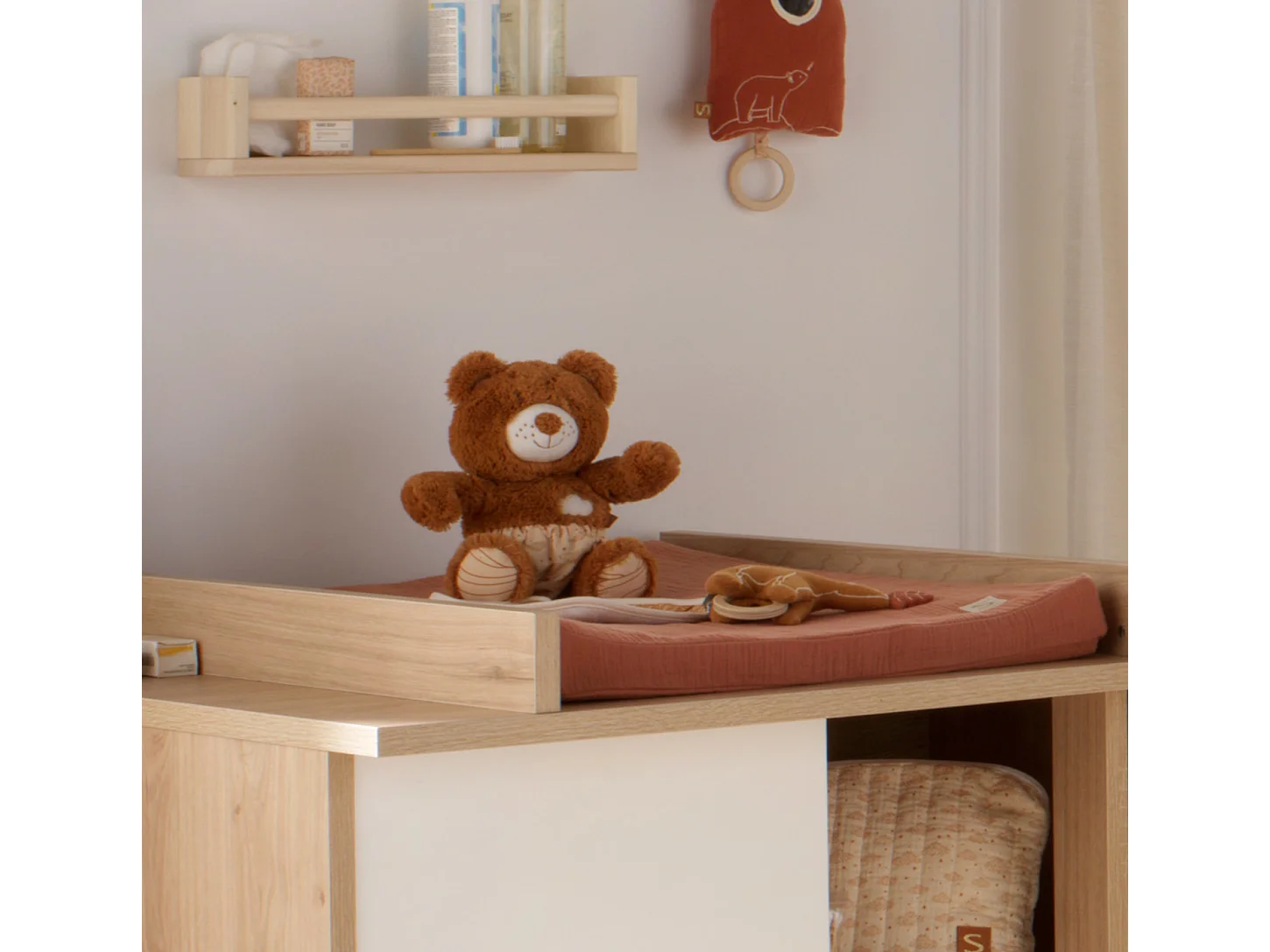 Peluche ours marron avec détails brodés ORSINO - Sauthon
