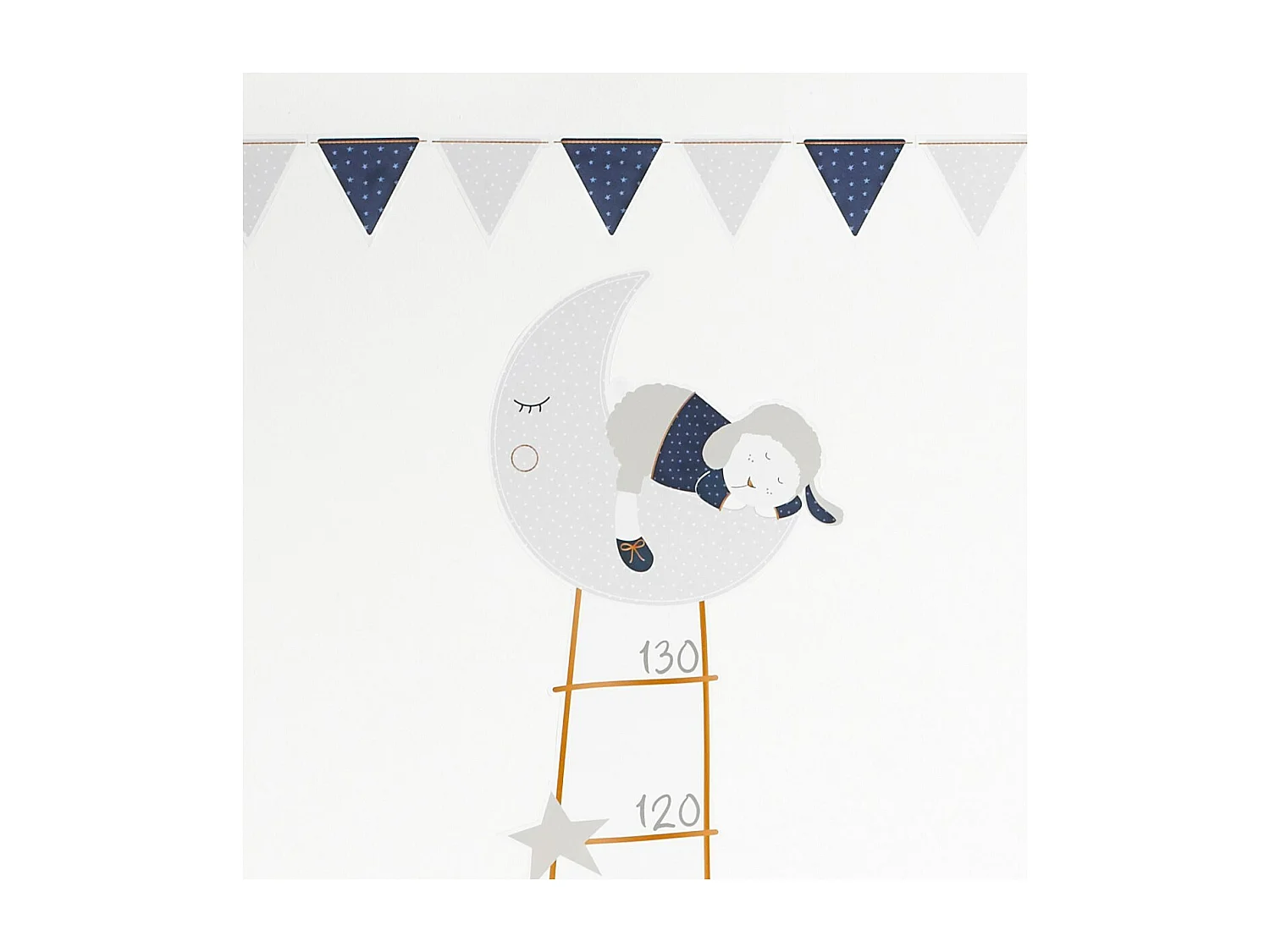 Stickers muraux Mouton 70x50cm en Papier blanc MERLIN - Sauthon