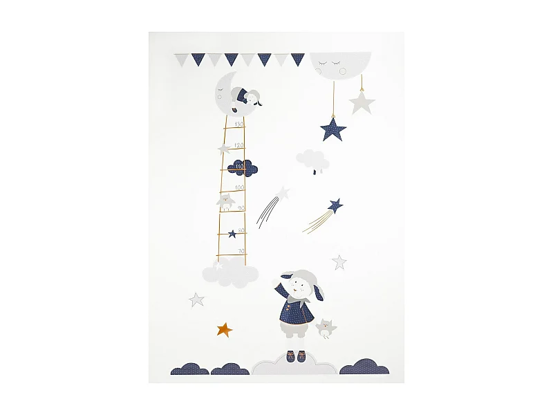 Stickers muraux Mouton 70x50cm en Papier blanc MERLIN - Sauthon