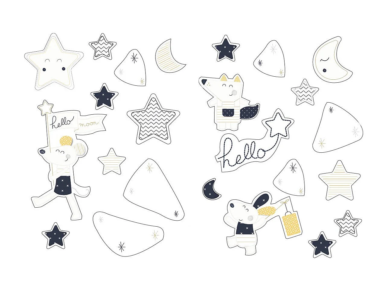 50x70cm Adhesivos de pared azules