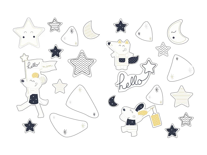 50x70cm Adhesivos de pared azules