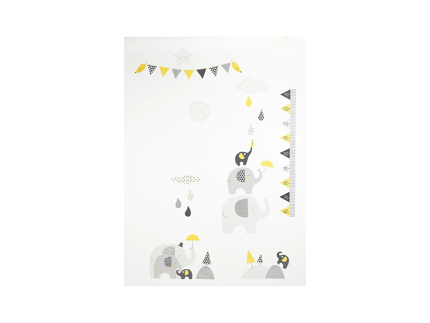 Stickers muraux Eléphant  en Papier gris BABYFAN - Sauthon