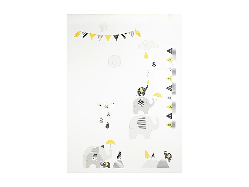 Stickers muraux Eléphant  en Papier gris BABYFAN - Sauthon