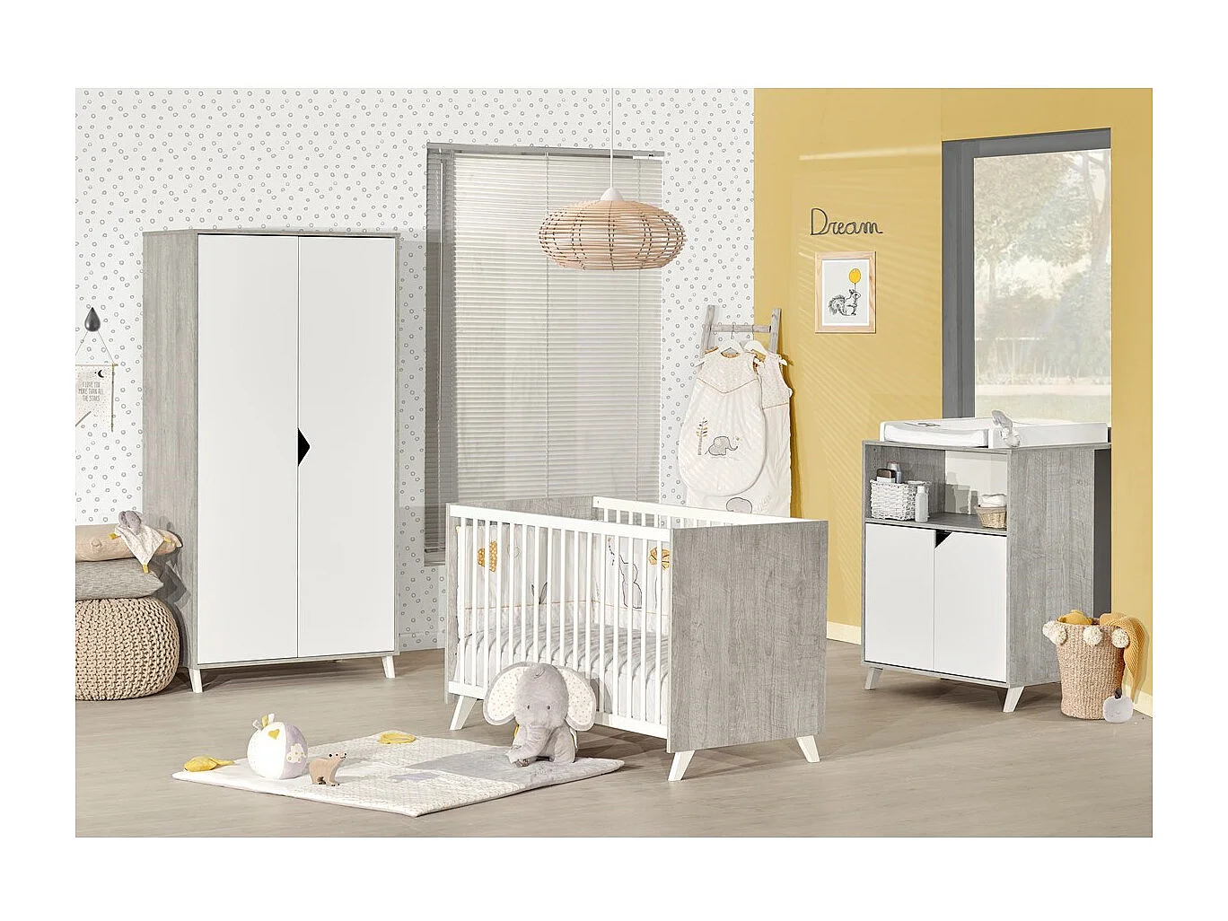 Commode à langer bébé en bois SCANDI - BabyPrice