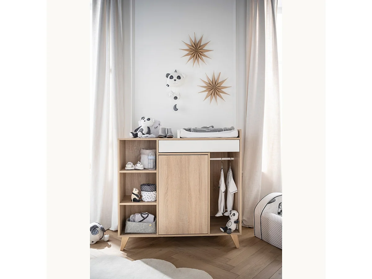 Un cambiador convertible en escritorio