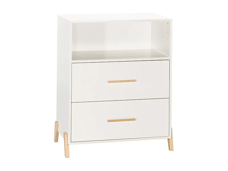 Commode à langer sur pieds en bois blanc JOY - BabyPrice
