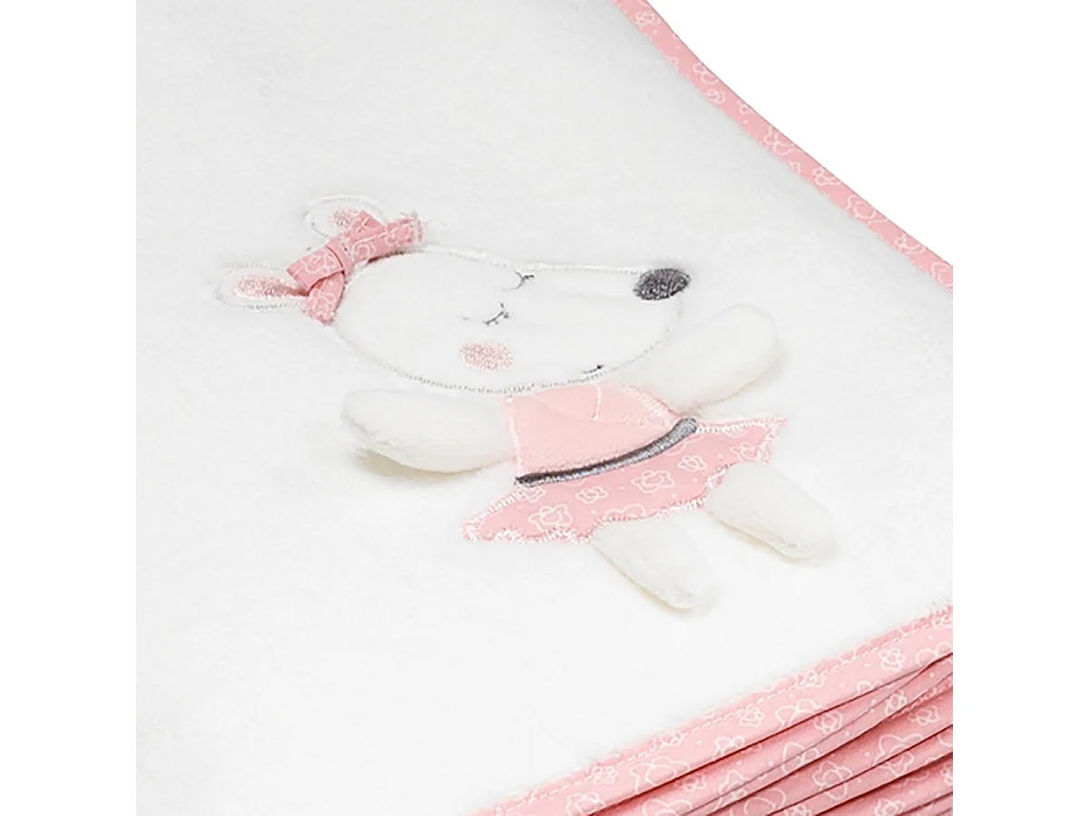 Coperta per neonati 75X100cm in velluto bianco