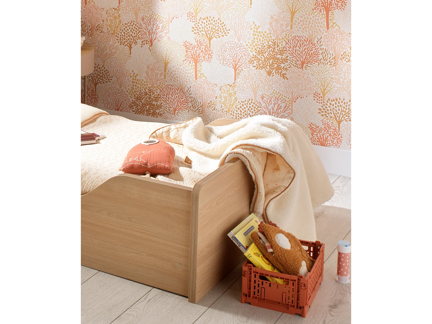 Couverture bébé 75x100cm en sherpa beige ORSINO - Sauthon