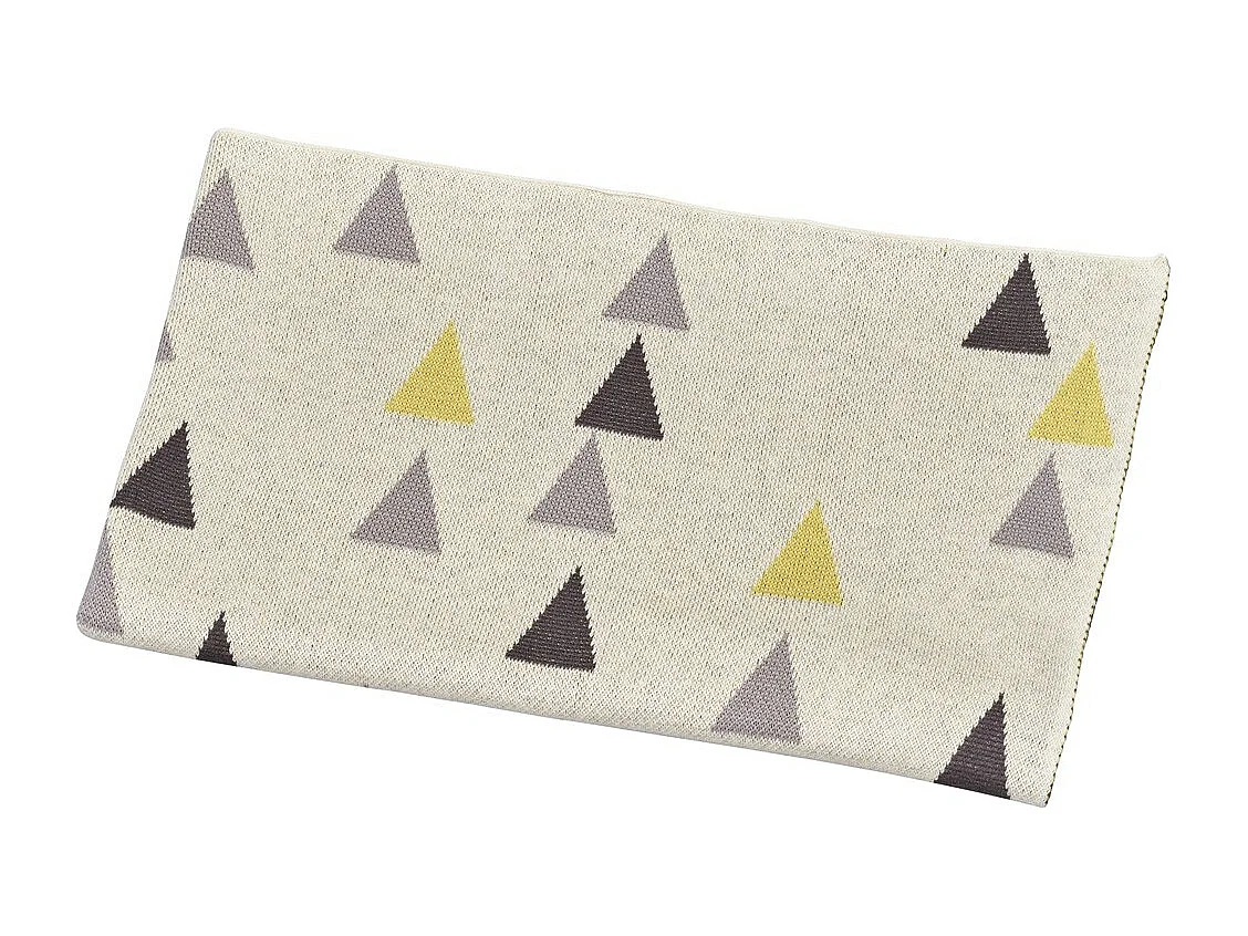 Manta de punto de algodón beige