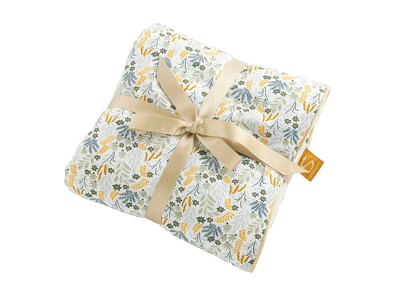 Couverture 100x75cm en coton blanc PROMENONS NOUS - Sauthon