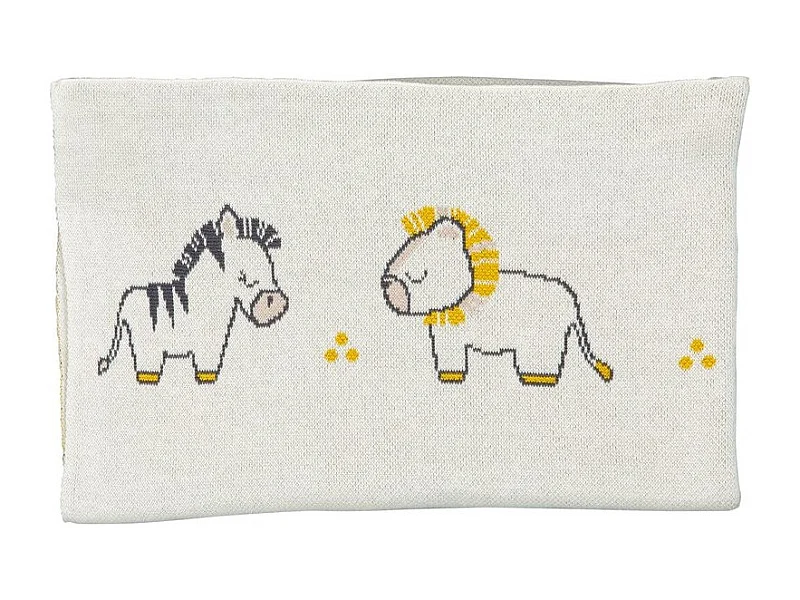 Coperta a maglia 80x100cm in cotone beige