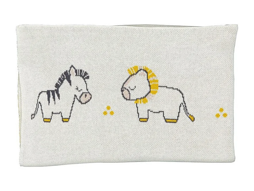 Coperta a maglia 80x100cm in cotone beige