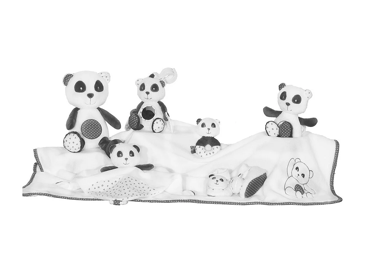 Couverture bébé 75x100cm en polyester blanc CHAO CHAO - Sauthon