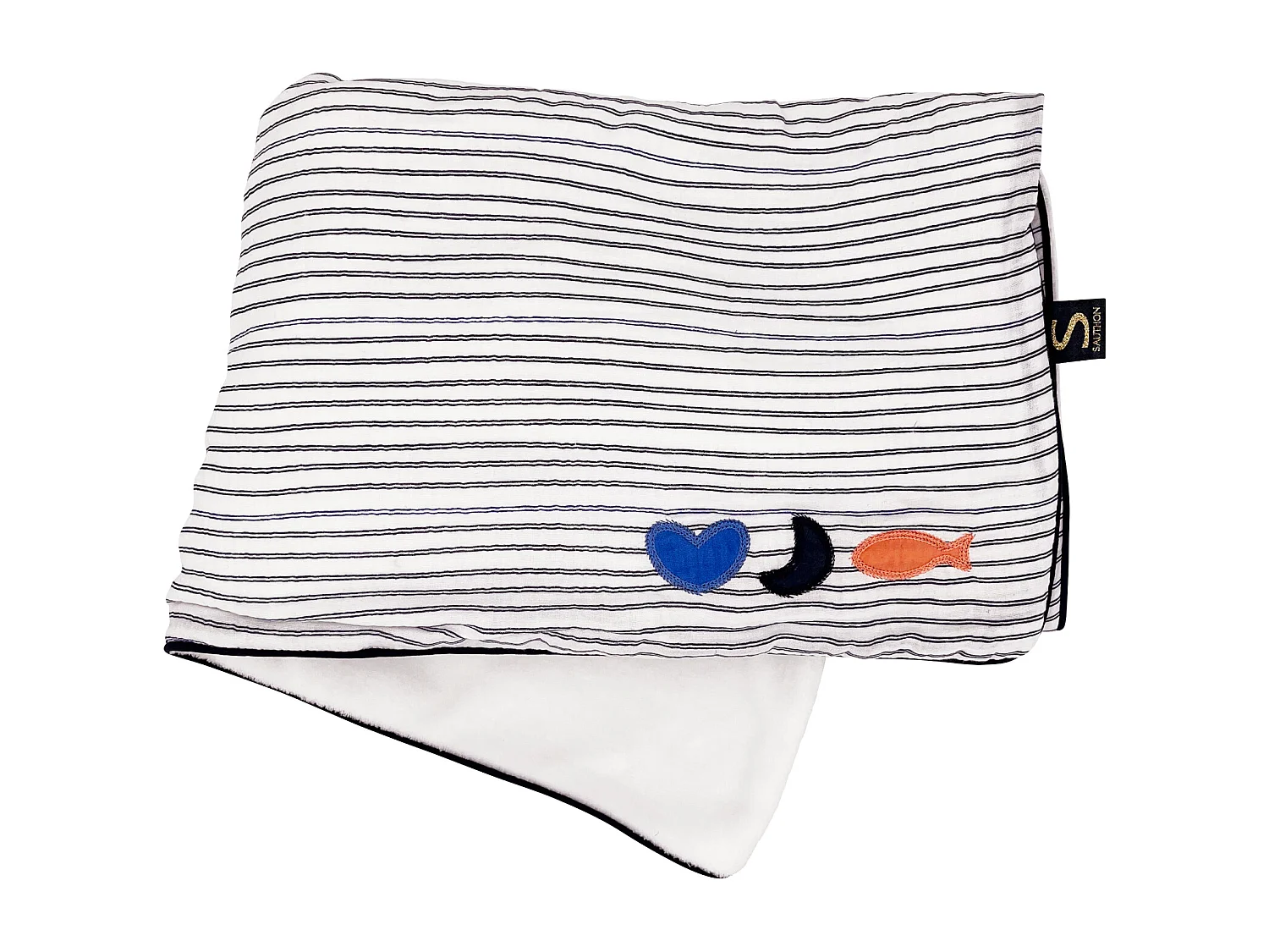 Coperta per neonati 75x100cm in garza di cotone e pile da marinaio