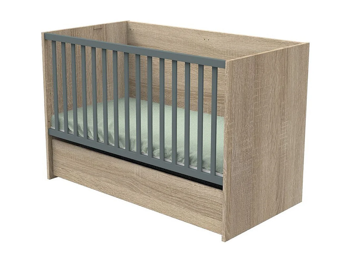 Cama bebé 140x70cm convertible en cama junior 90x190cm