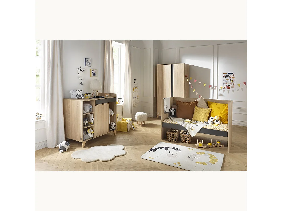 Cama bebé 140x70cm convertible en cama junior 90x190cm