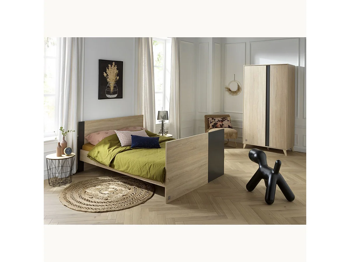 Cama bebé 140x70cm convertible en cama junior 90x190cm