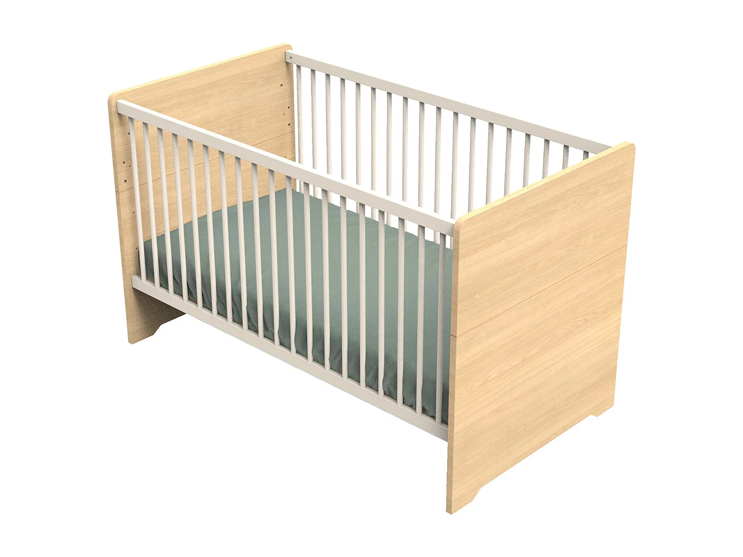 Lit évolutif 140x70 - Little Big Bed en bois décor chêne miel VANILLE - Sauthon