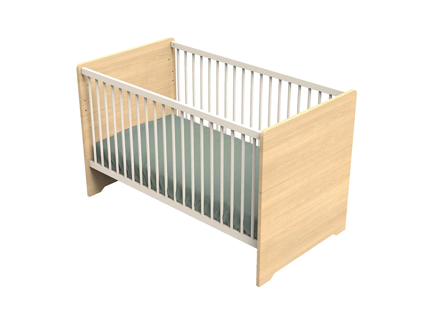 Lettino 140x70 - Little Big Bed in legno, decoro rovere miele