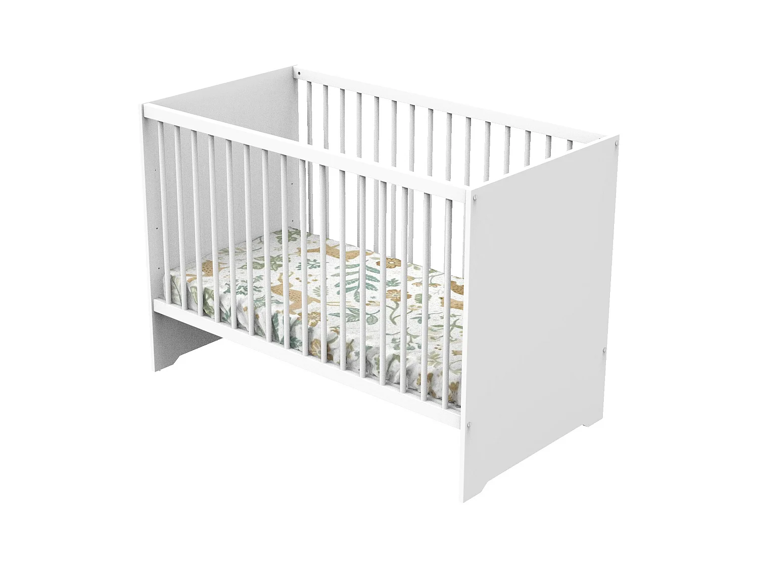 Cuna de madera blanca 120 x 60