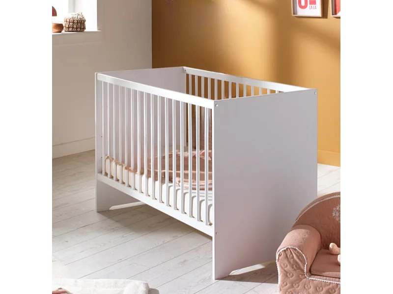 Lettino in legno bianco 120 x 60