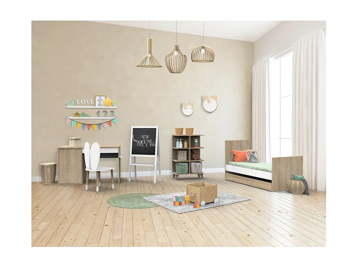 Lit bébé évolutif 140 x 70cm NOVA - Sauthon