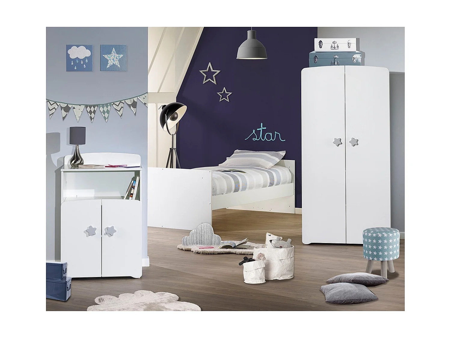 Lit combiné évolutif 120x60 en 90x190 BASIC - BabyPrice