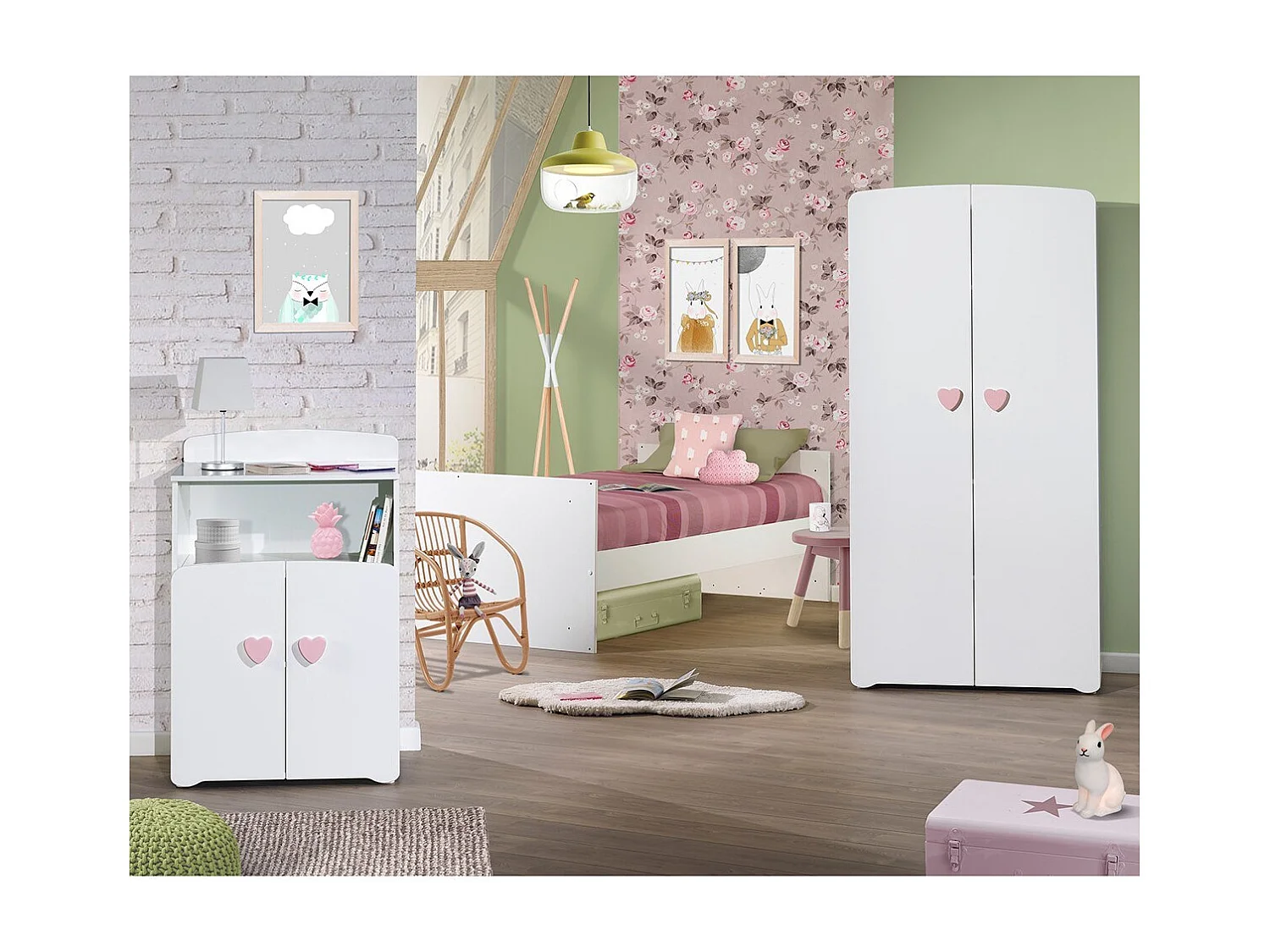 Lit combiné évolutif 120x60 en 90x190 BASIC - BabyPrice