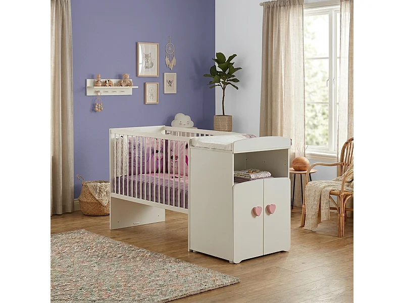 Lit combiné évolutif 120x60 en 90x190 BASIC - BabyPrice