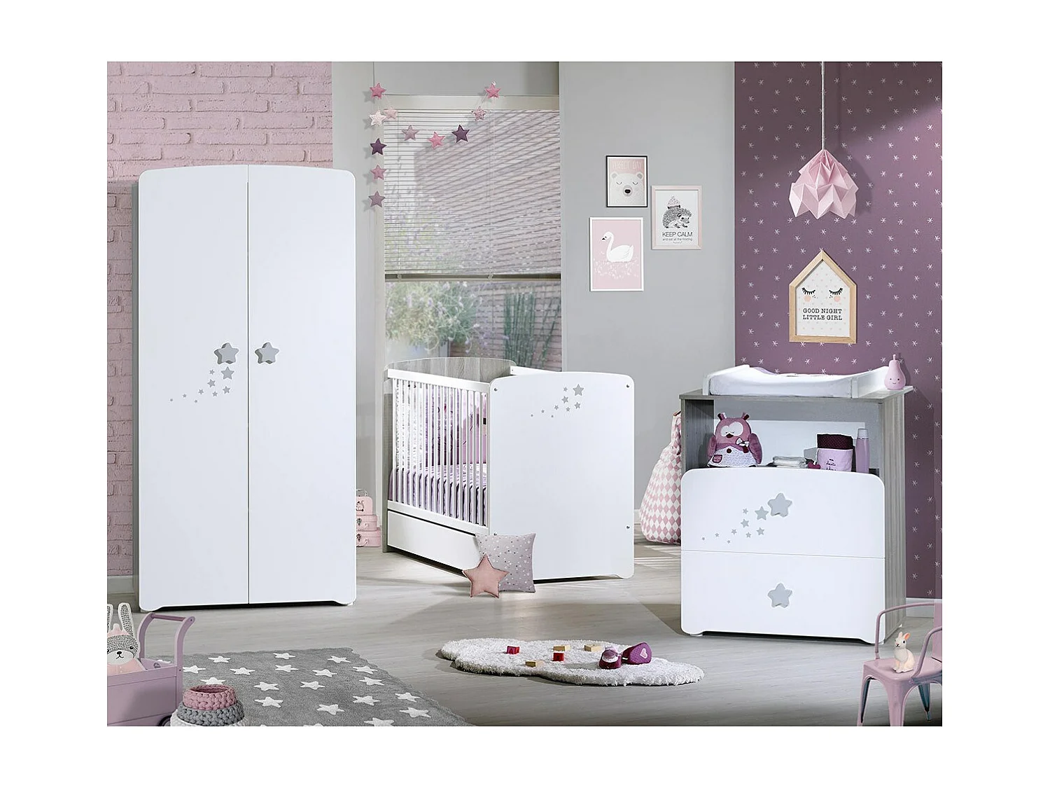 Cama de madera de 120x60 con barrotes