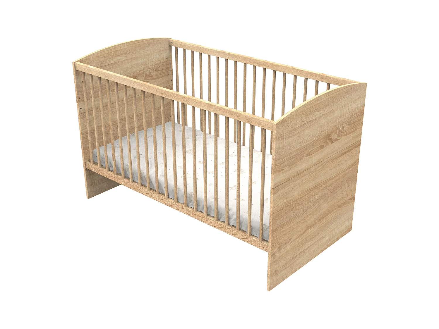 Lit évolutif 140x70 - Little Big Bed en bois décor chêne doré AZUR - Sauthon