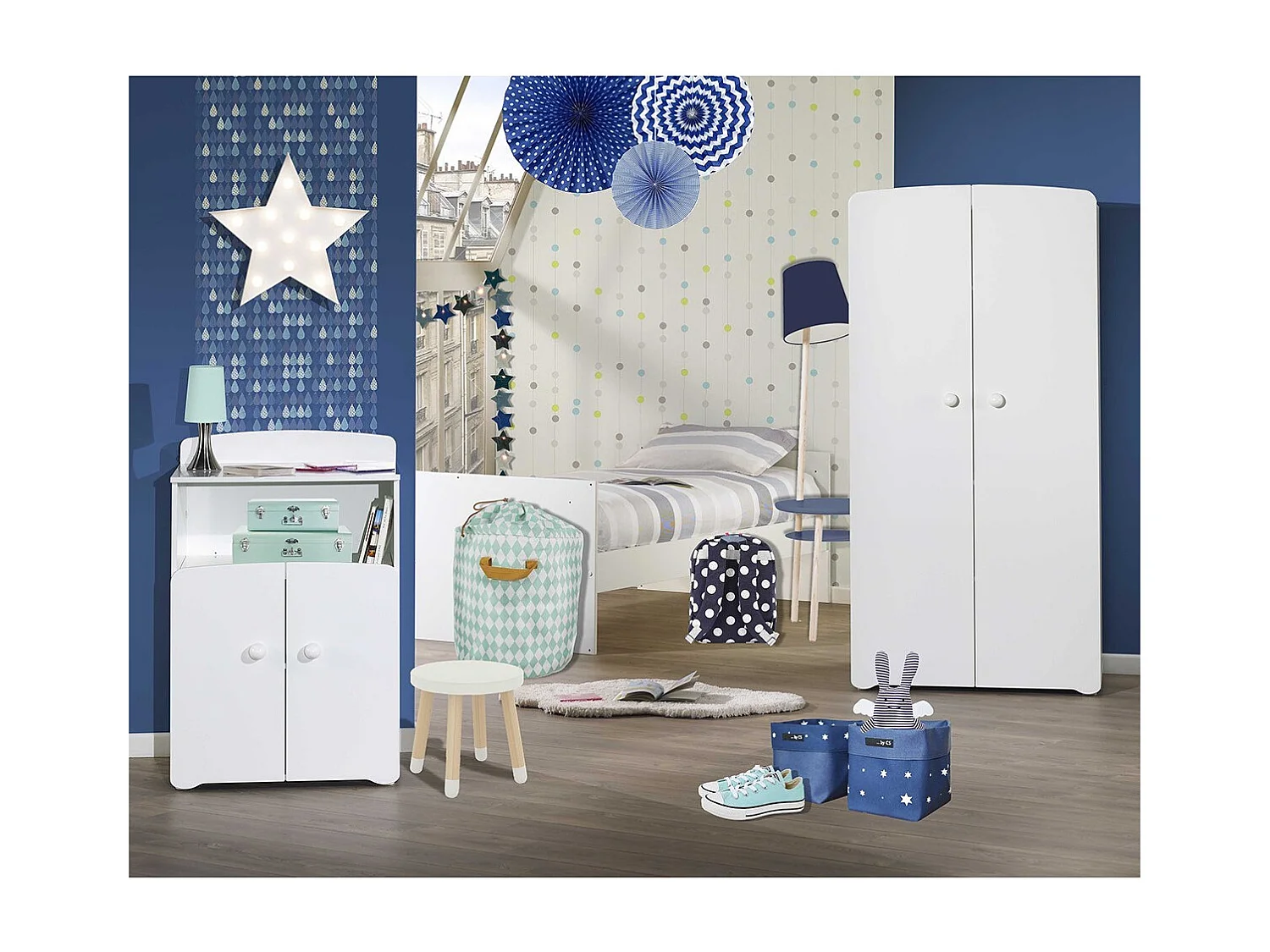 Lit combiné évolutif 120x60 en 90x190 BASIC - BabyPrice