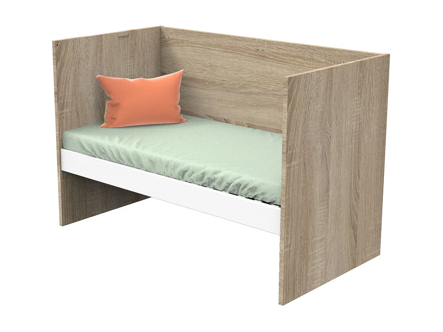 Cama bebé 140x70cm convertible en cama junior 90x190cm