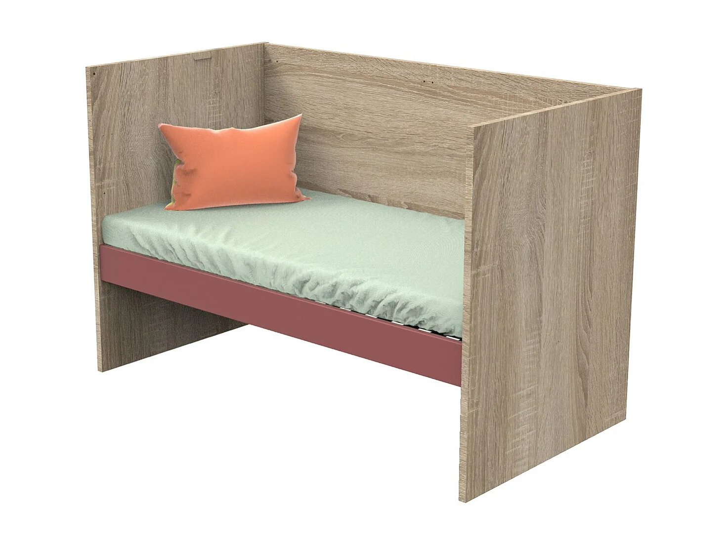 Cama bebé 140x70cm convertible en cama junior 90x190cm