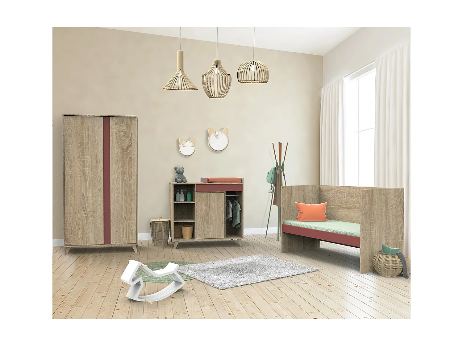 Lit bébé 140x70cm évolutif en lit junior 90x190cm NOVA - Sauthon