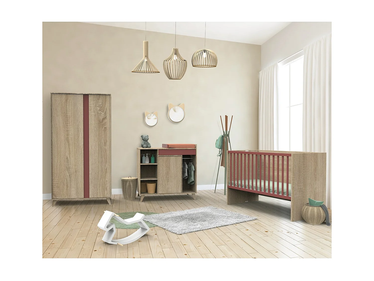 Cama bebé 140x70cm convertible en cama junior 90x190cm