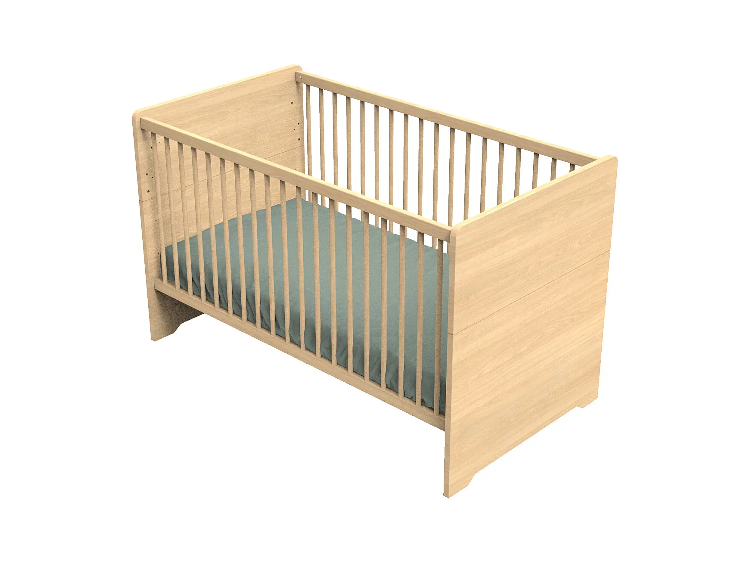 Lit évolutif 140x70 - Little Big Bed en bois décor chêne miel CANNELLE - Sauthon