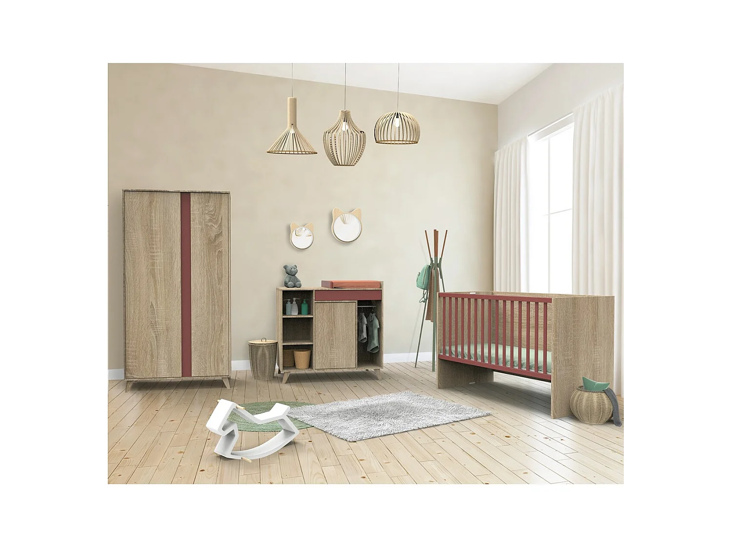 Cama bebé 140x70cm convertible en cama junior 90x200cm