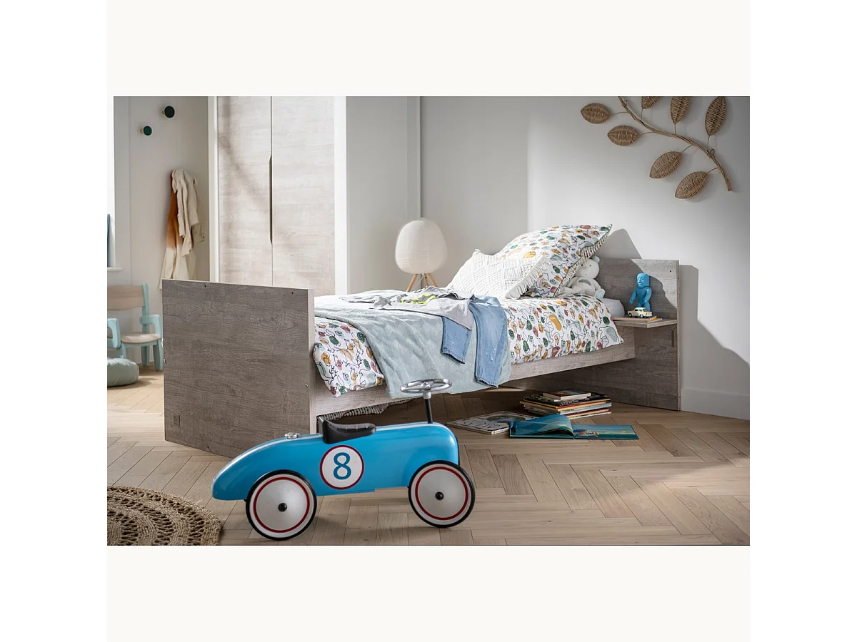 Cama convertible de madera blanca 120x60