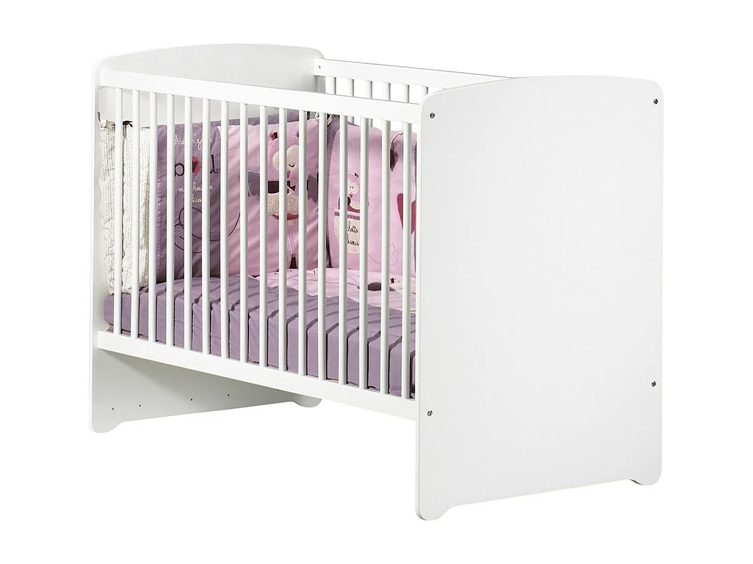 Chambre complète bébé avec lit 120x60cm et commode à langer BASIC - BabyPrice