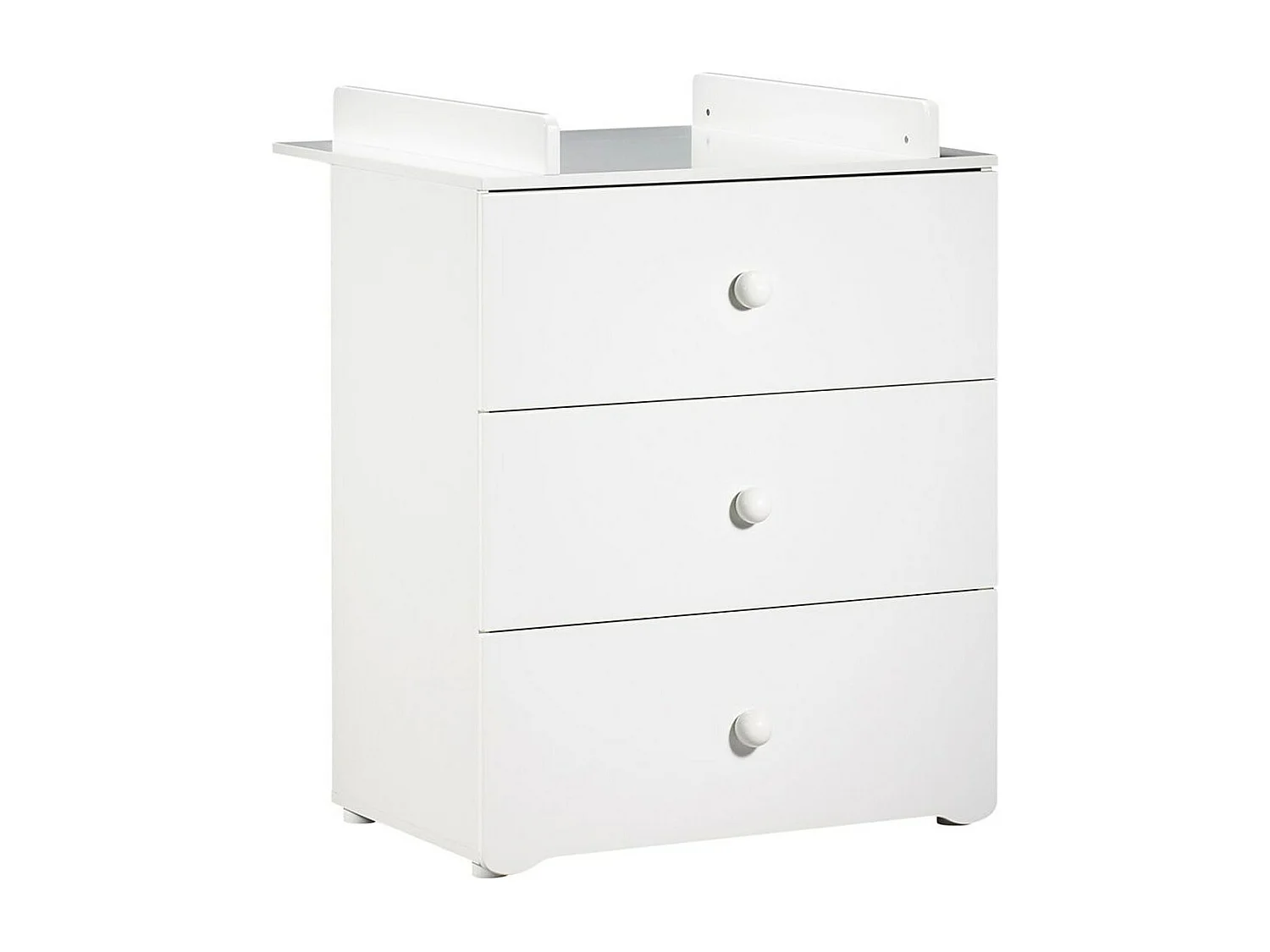 Chambre complète bébé avec lit 120x60cm, commode à langer et armoire 2 portes BASIC - BabyPrice