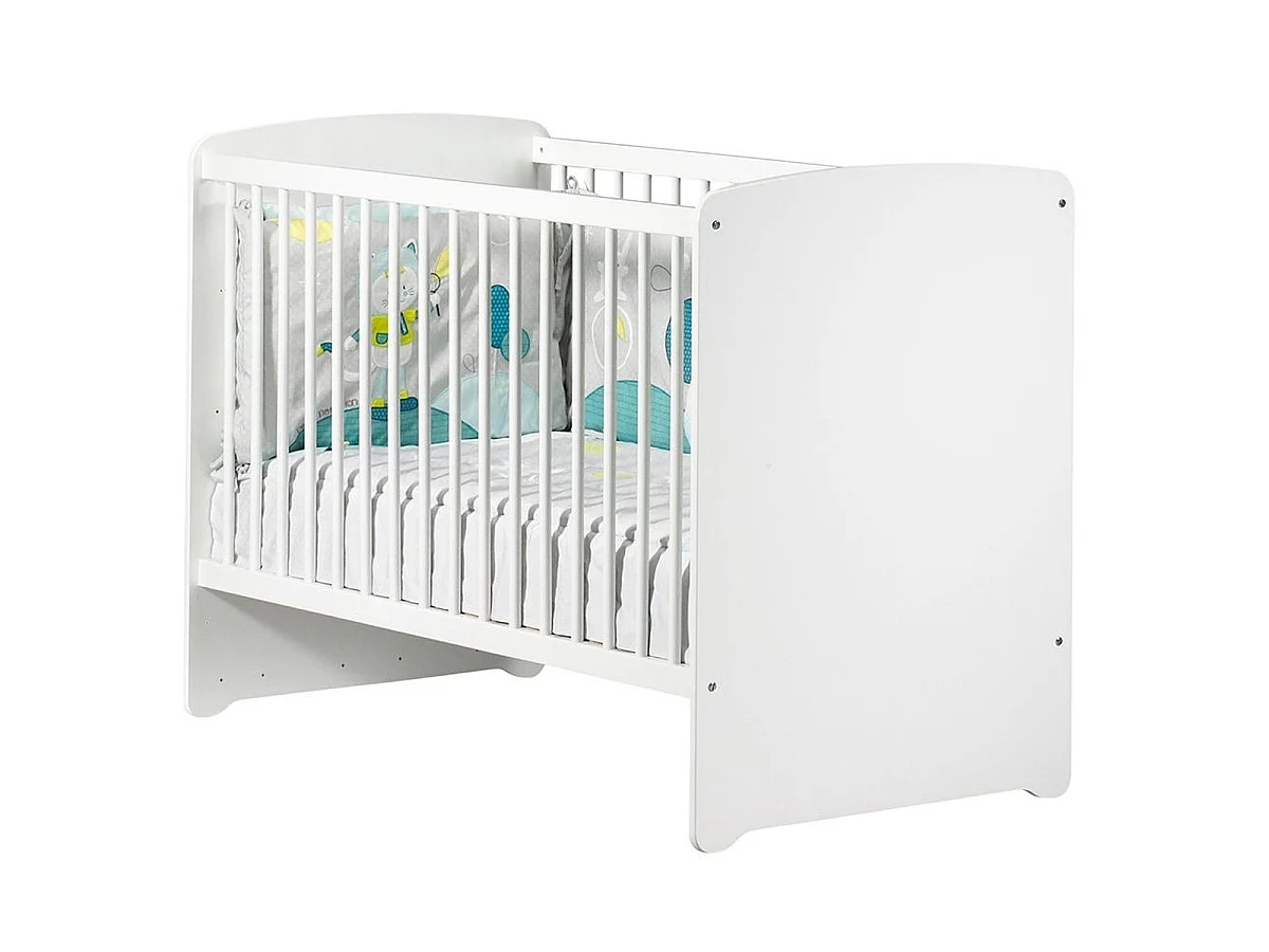 Conjunto de muebles para bebé con cuna 120x60?cm, cómoda con cambiador y armario de 2 puertas