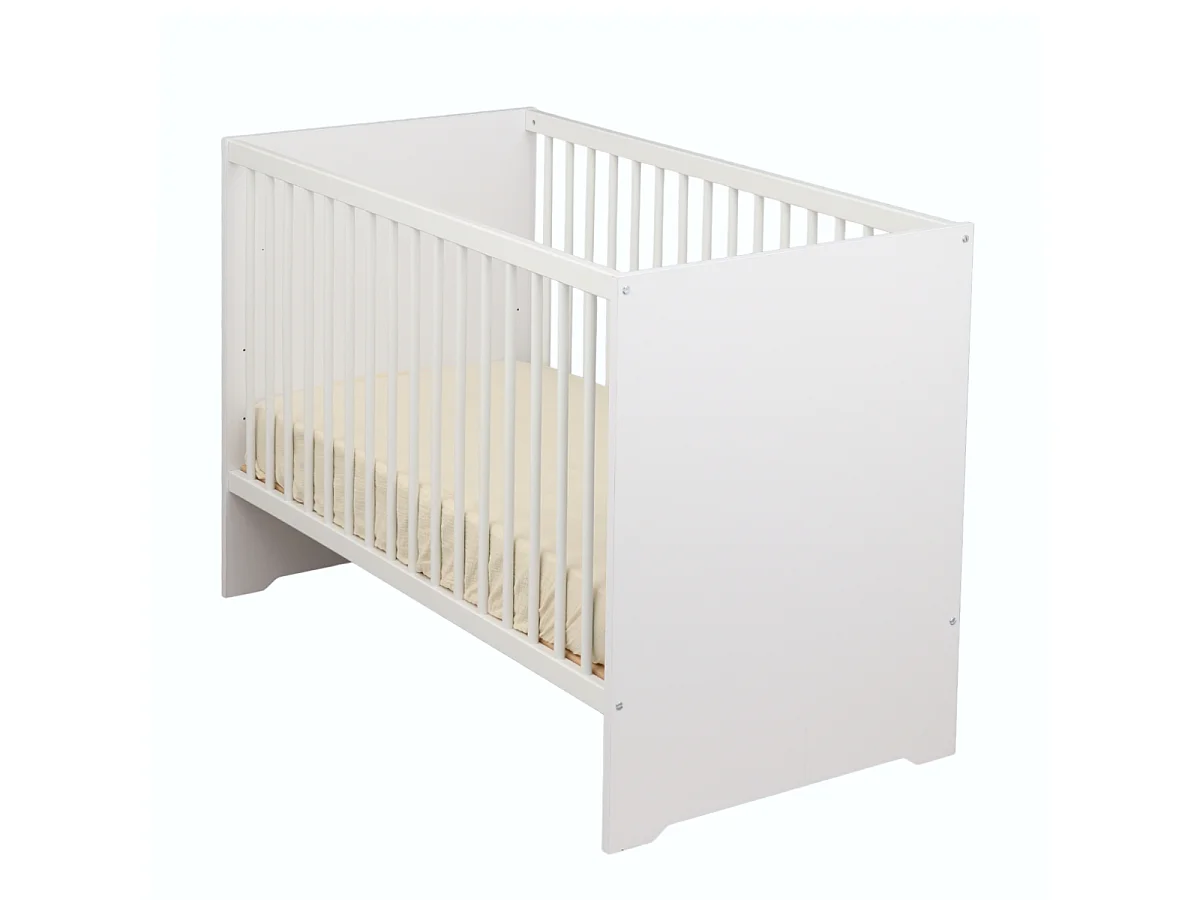 Conjunto de muebles para bebé con cuna 120x60?cm, cómoda con cambiador y armario de 2 puertas