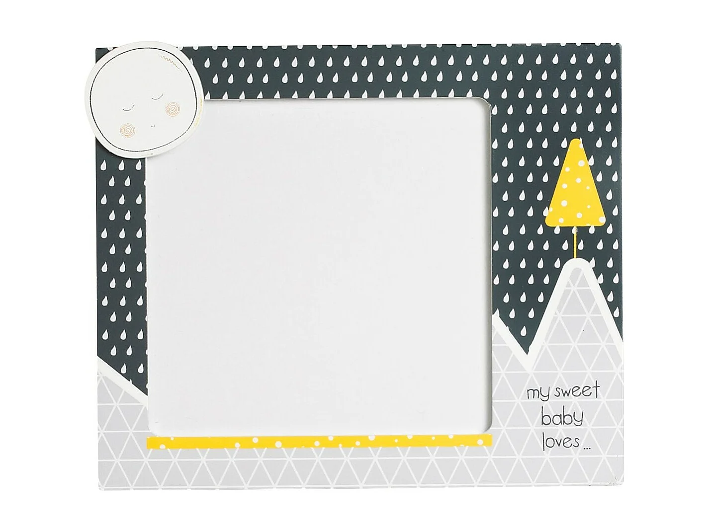 Set de 2 cadres photos enfant en bois en bois gris BABYFAN - Sauthon