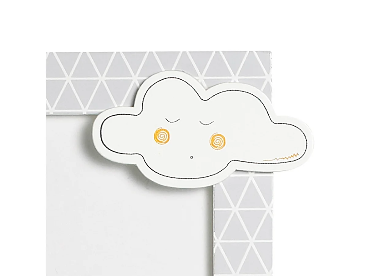 Set de 2 cadres photos enfant en bois en bois gris BABYFAN - Sauthon