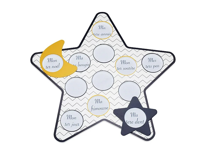 Pell-mell 12 foto in legno stella