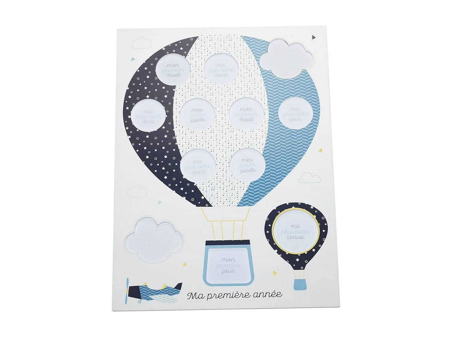 Pèle-mêle 12 photos en bois montgolfière LAZARE - Sauthon