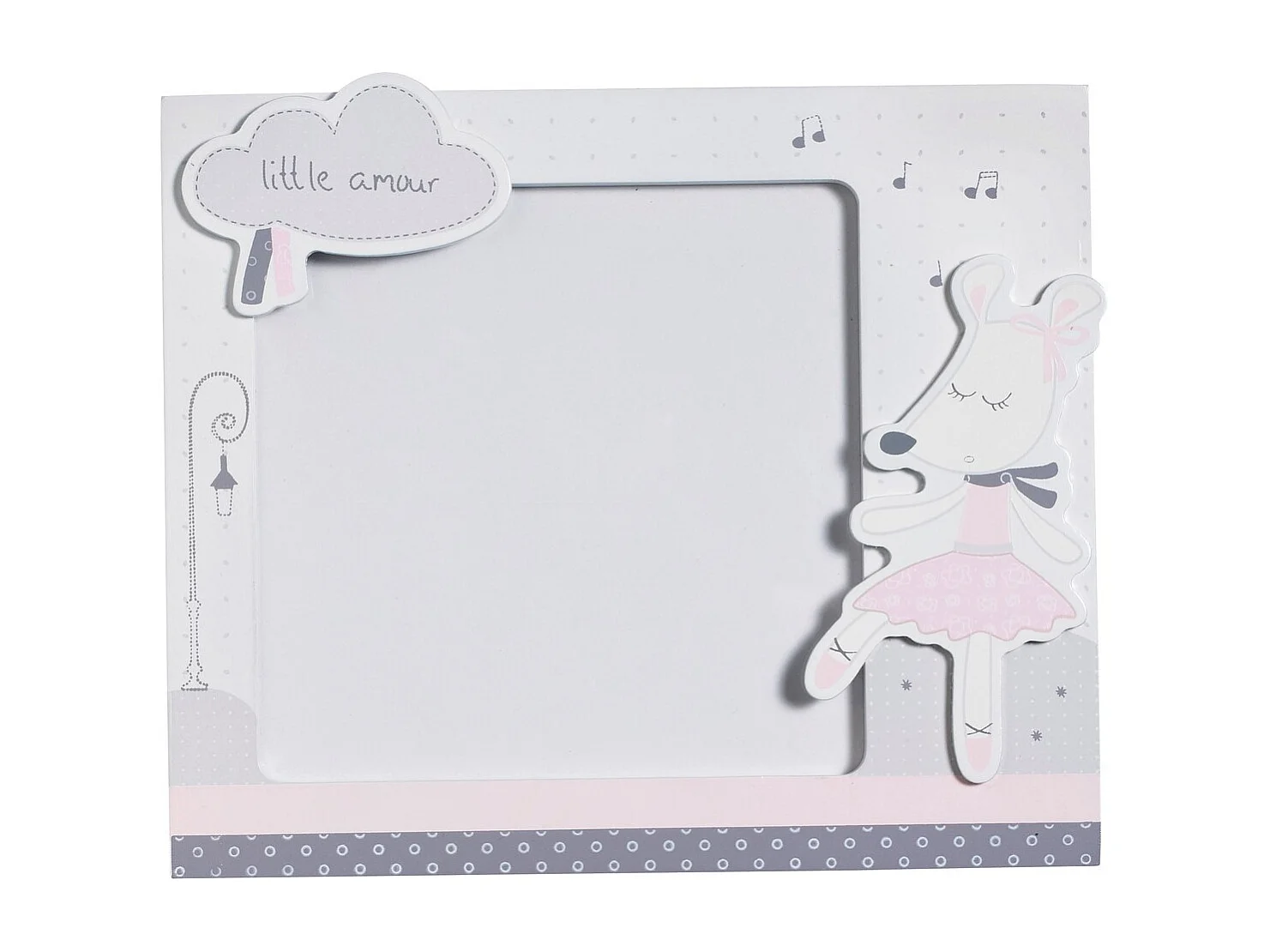 Set de 2 cadres photos enfant en bois en bois gris LILIBELLE - Sauthon