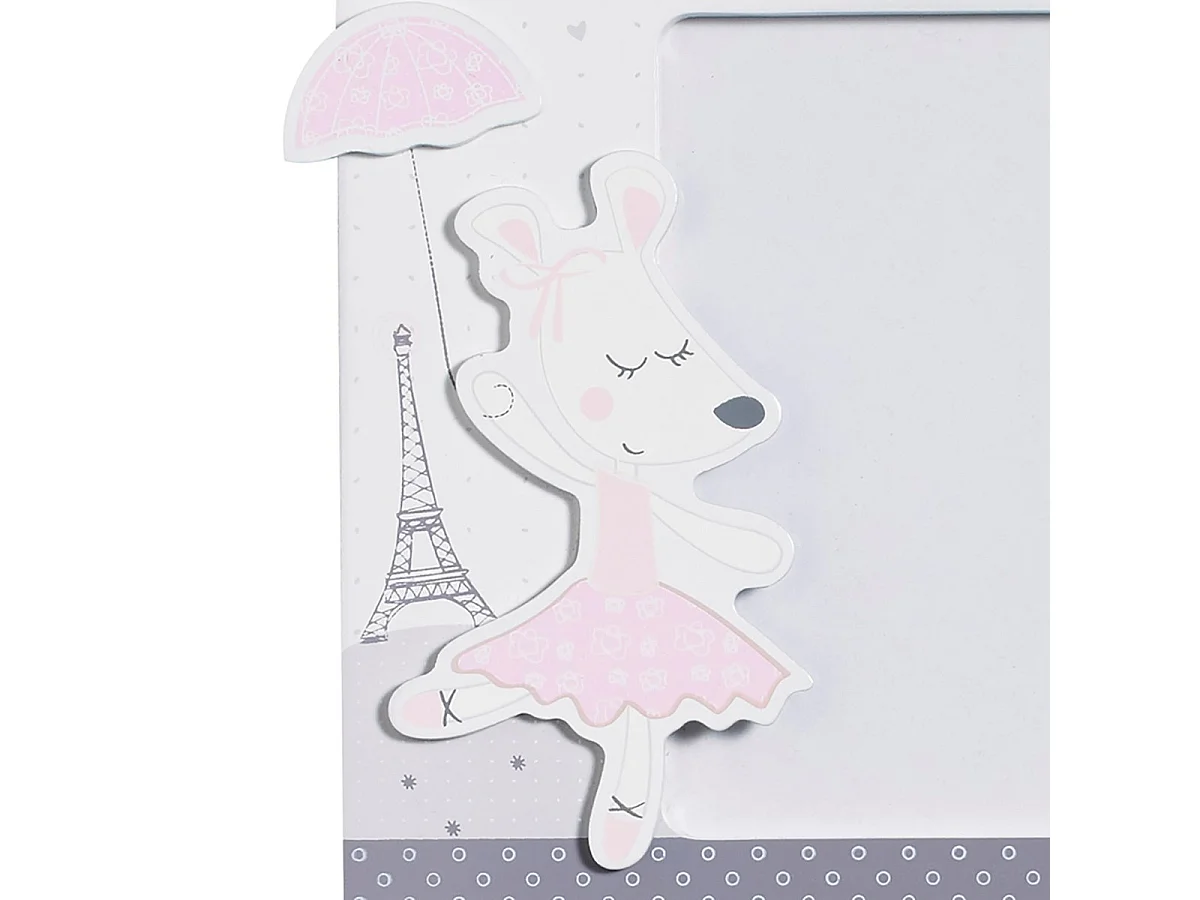 Set de 2 cadres photos enfant en bois en bois gris LILIBELLE - Sauthon